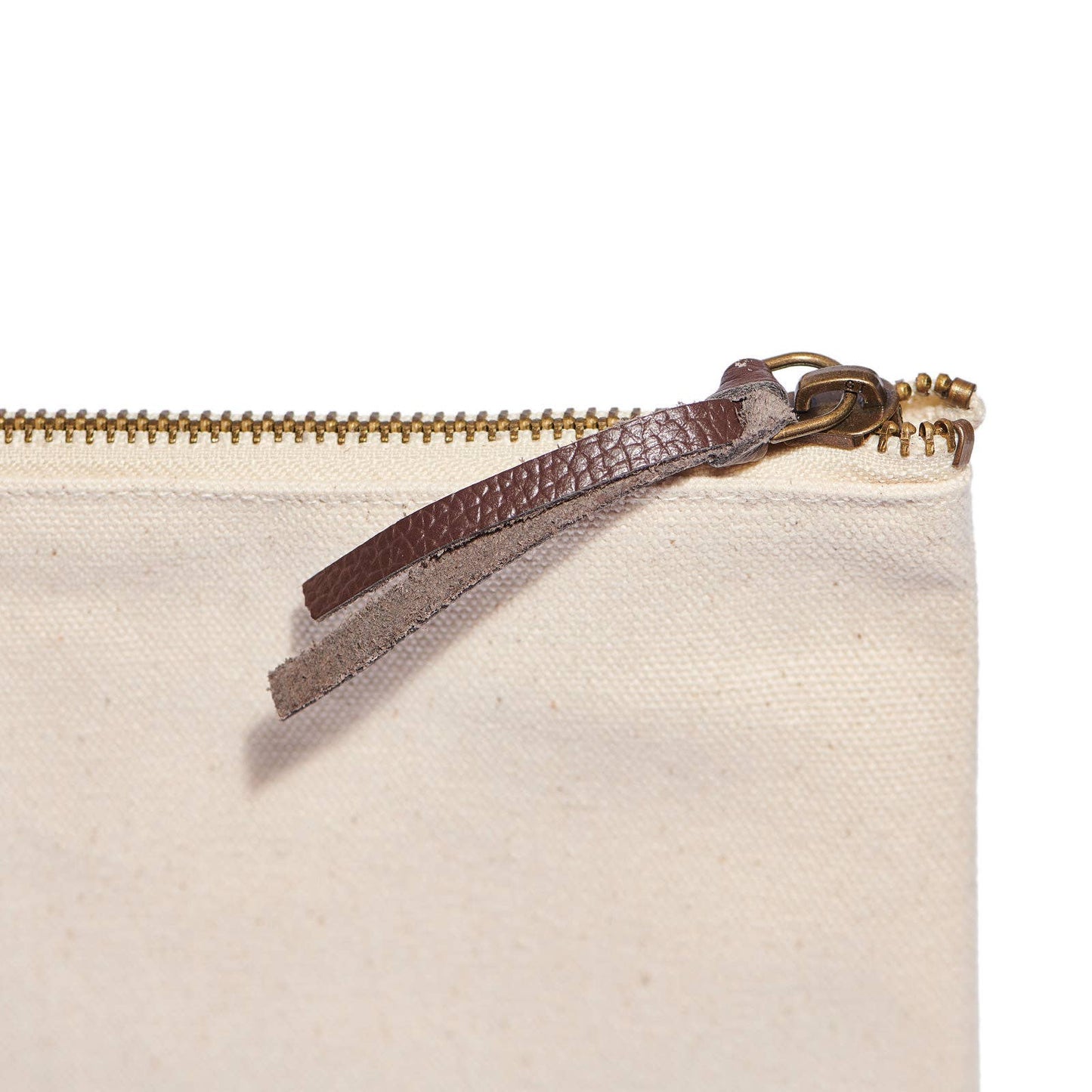 9" Canvas Zipper Pouch: I'd Rather Arrive Late Than Ugly - Pink Peonies