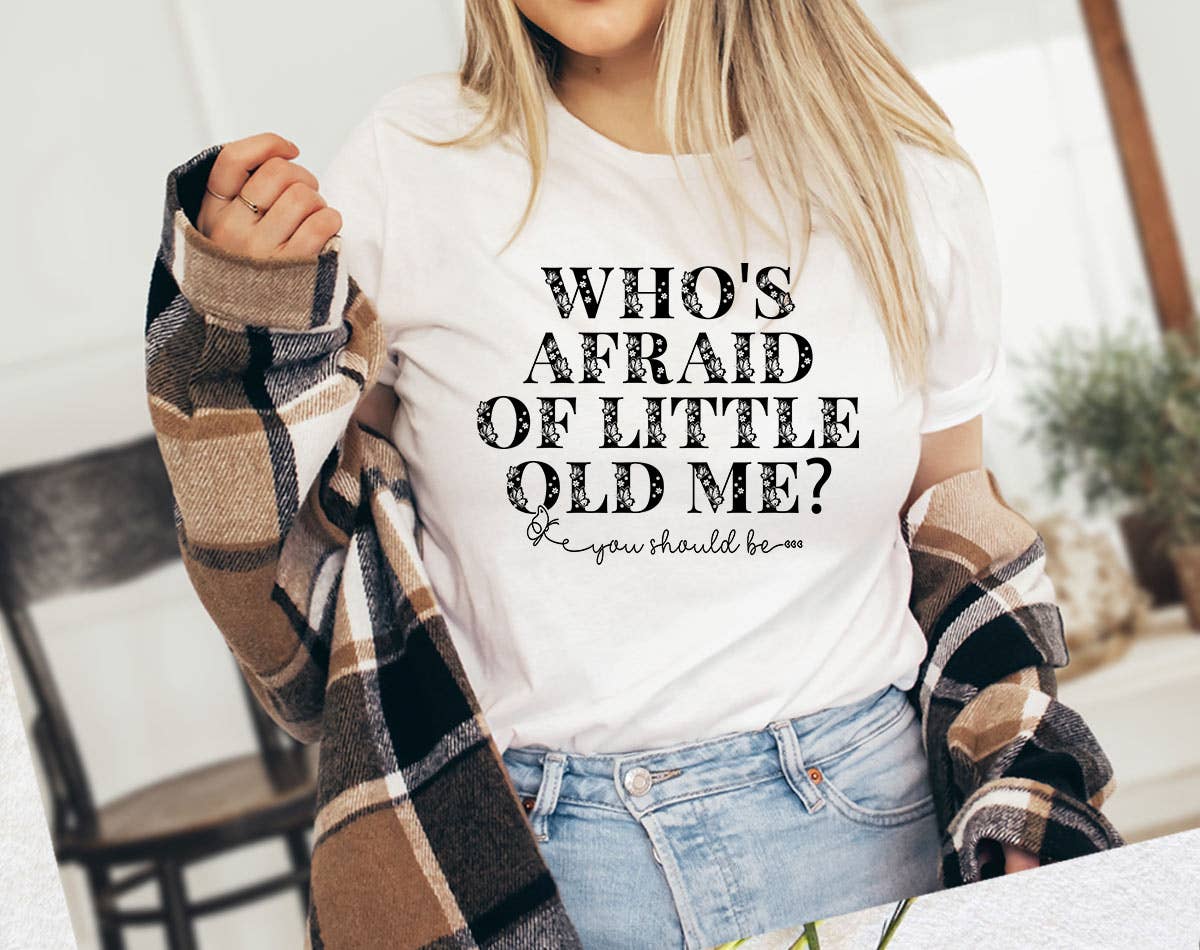 Who's Afraid Of Little Old Me Taylor Inspired T-Shirt - Pink Peonies