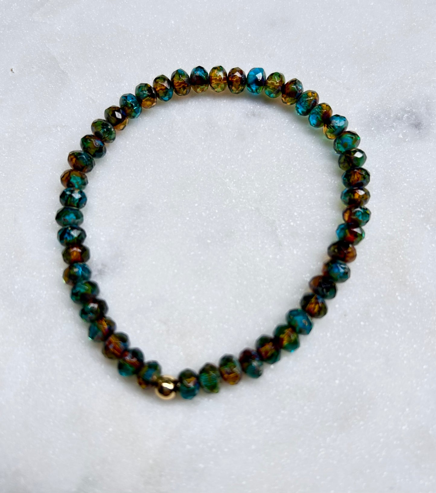 Beaded Crystal Bracelet: Adobe