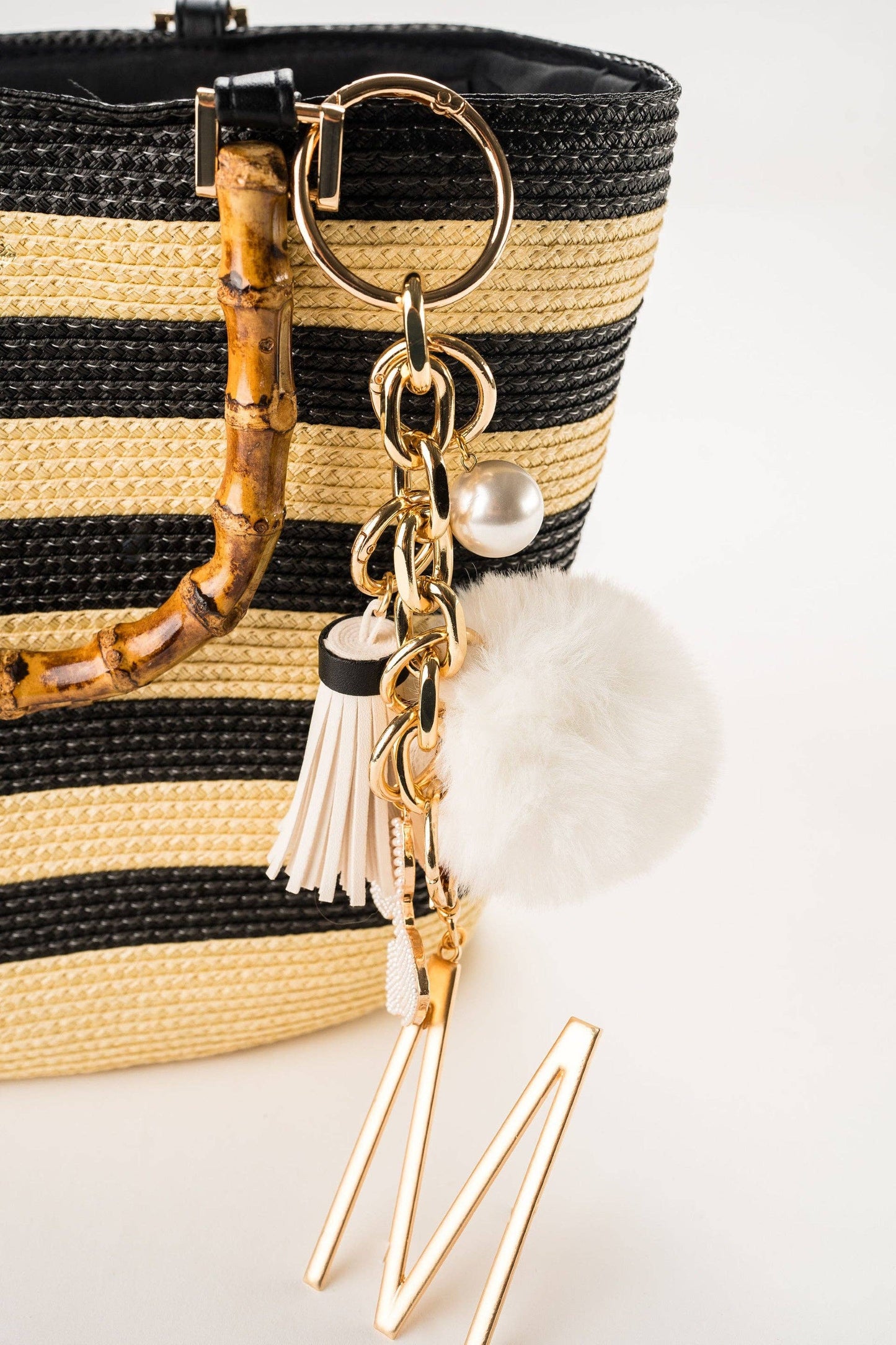 Two-Tone Tassel: ORANGE - Pink Peonies