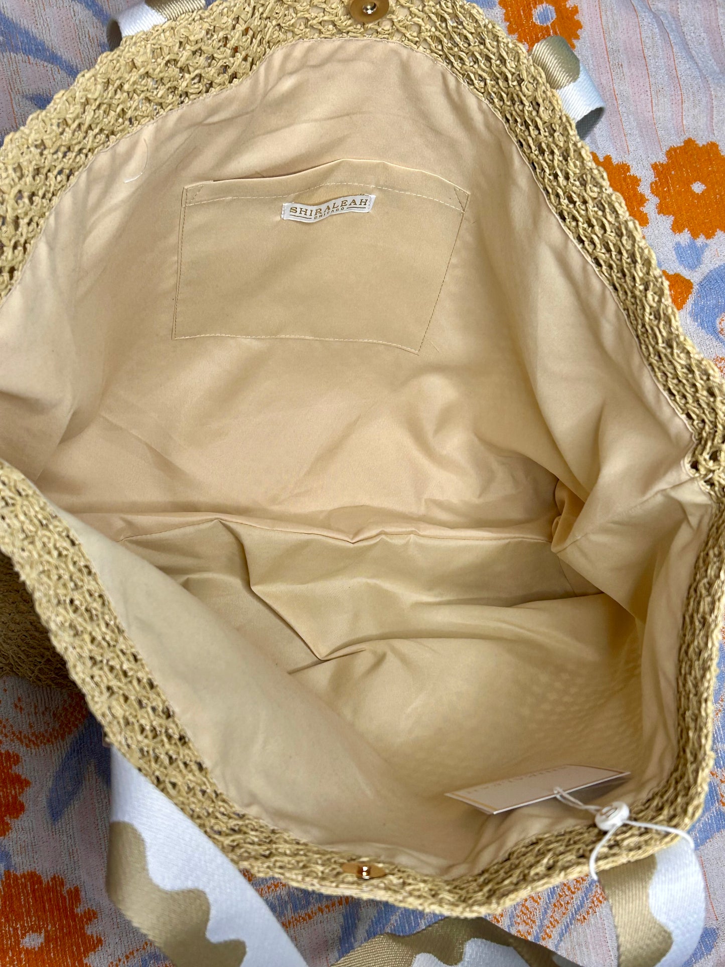 Sand Antigua Beach Tote and Hat Set - Pink Peonies