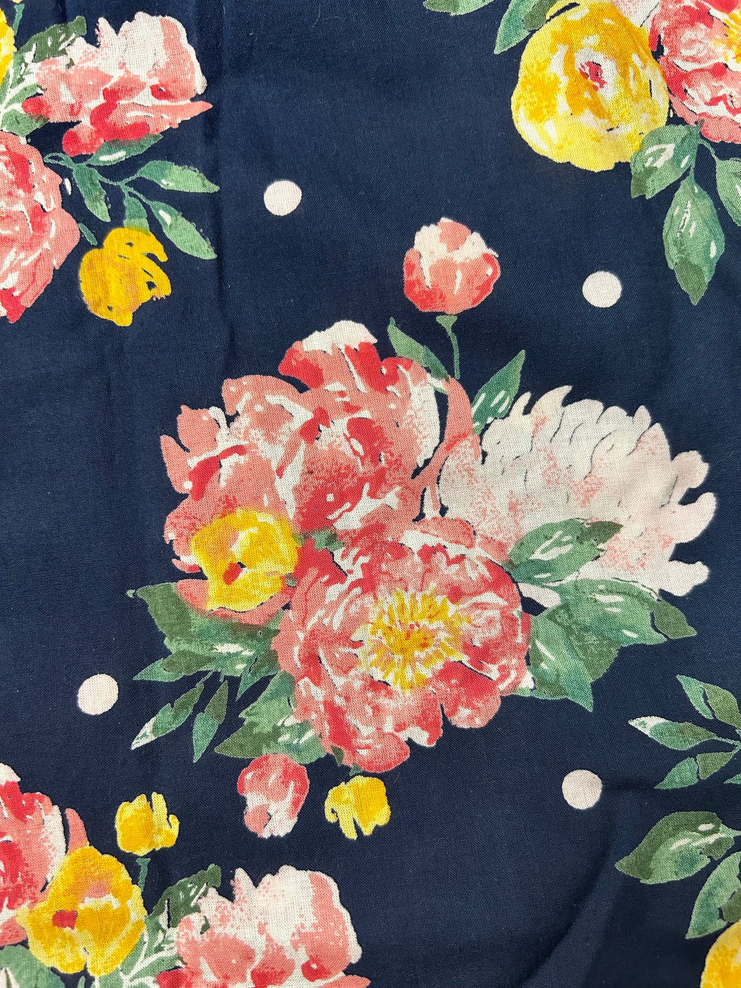 Blue Floral Lightweight Cotton Pajama Pants in a Bag - Pink Peonies