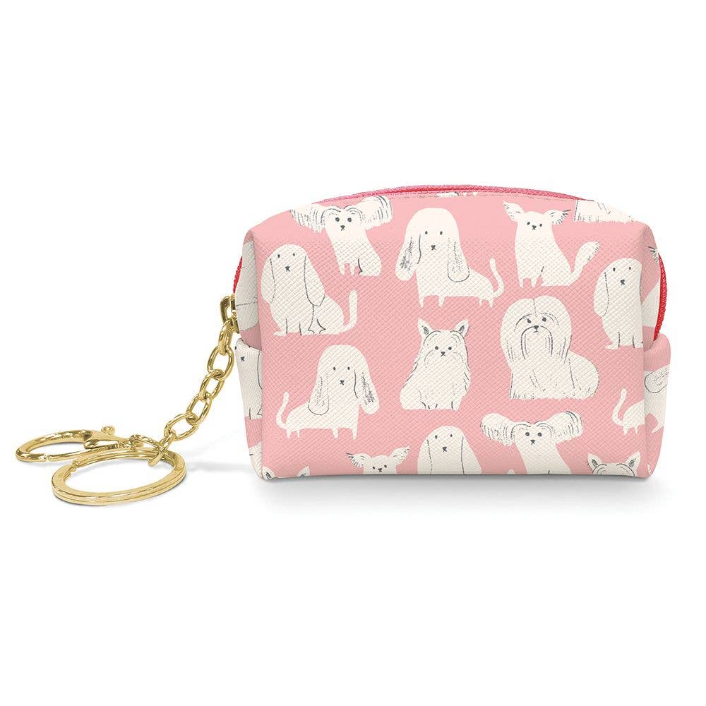 Watchdogs Key Chain Pouch - Pink Peonies