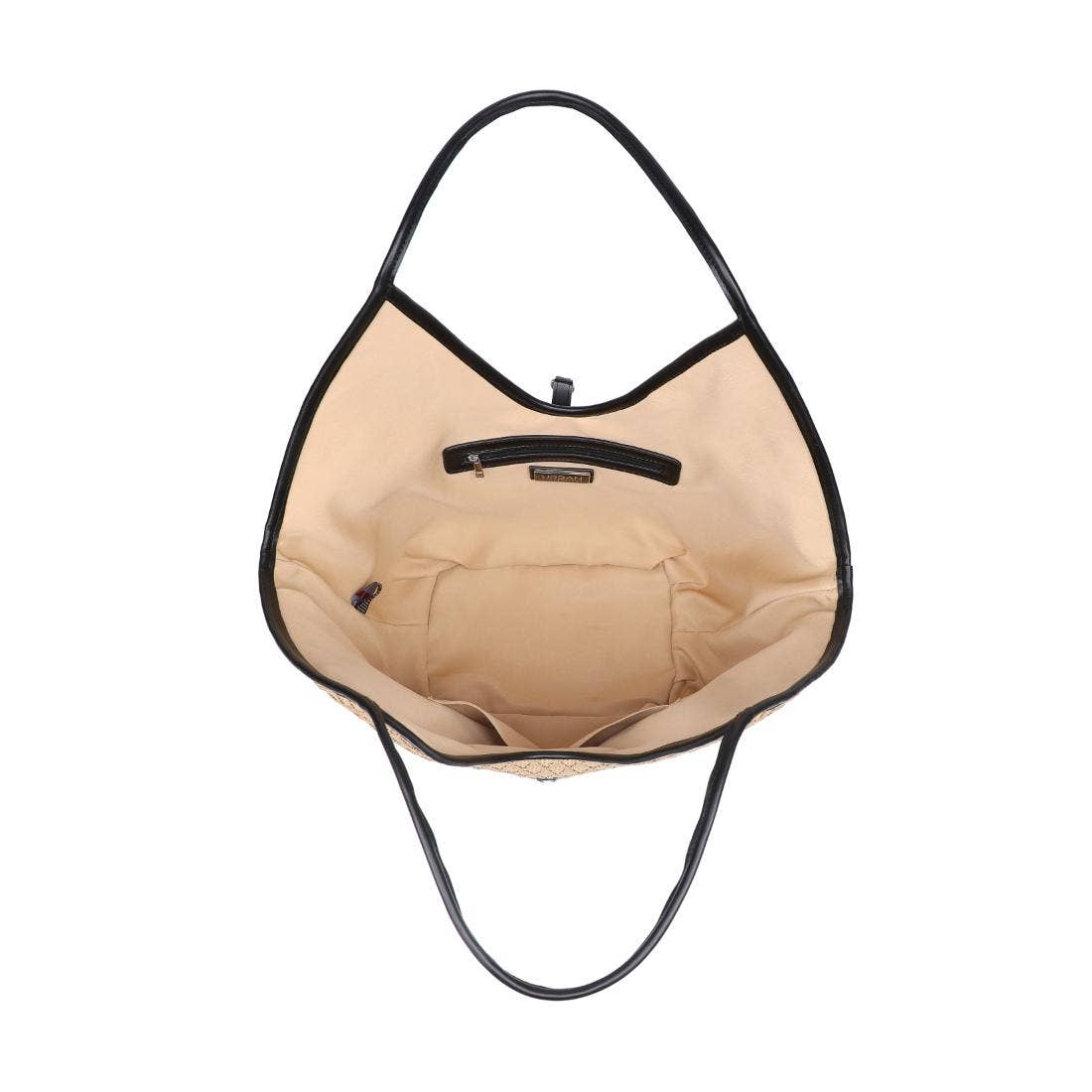 Cienna Tote: Natural Black - Pink Peonies