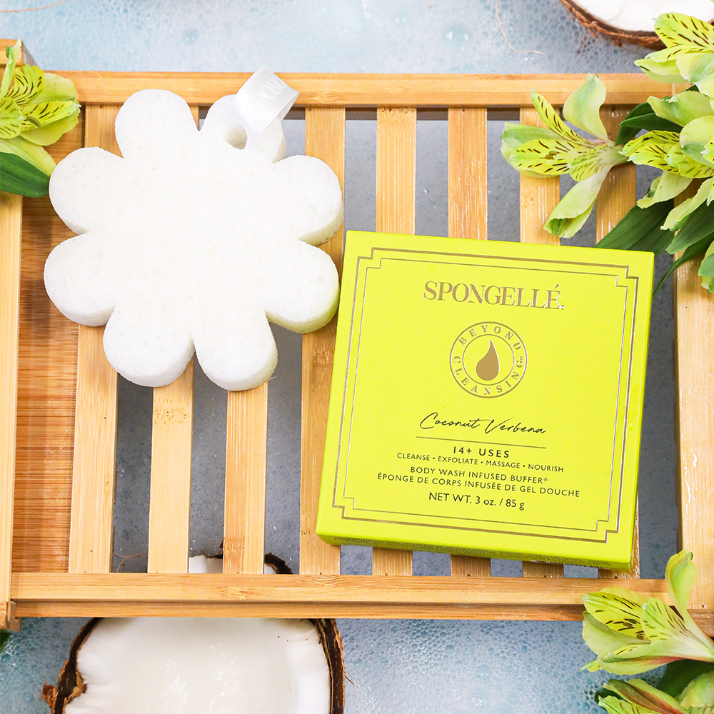 Coconut Verbena Boxed Flower Body Wash Infused Sponge