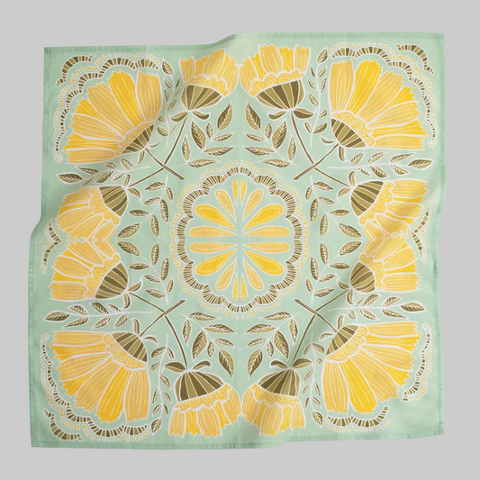 No. 044 Hazel Bandana - Pink Peonies