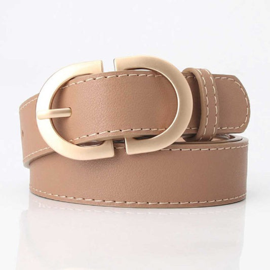 Allie Vegan Leather Belt: Black or Khaki