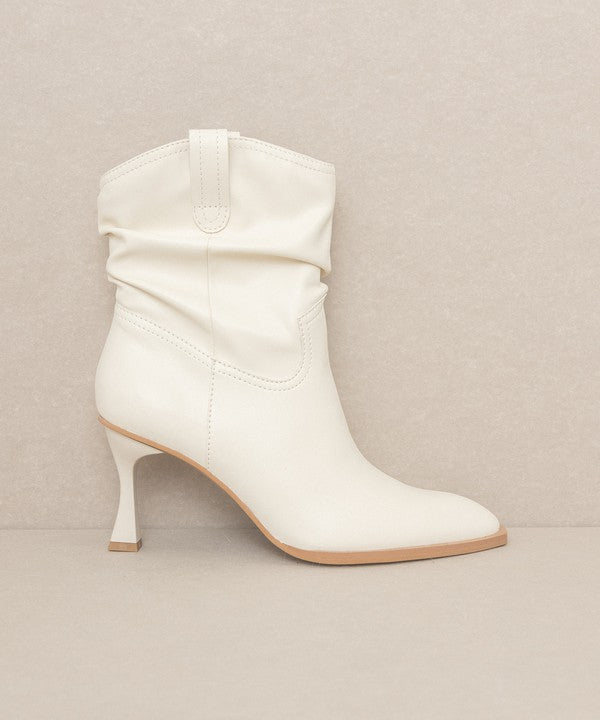 OASIS SOCIETY Riga - Western Inspired Slouch Boots: Black or Beige