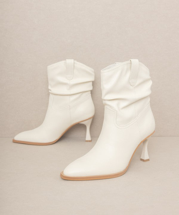 OASIS SOCIETY Riga - Western Inspired Slouch Boots: Black or Beige