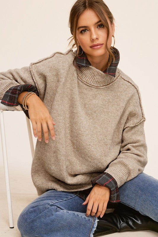 Ella Sweater: Pumpkin or Taupe