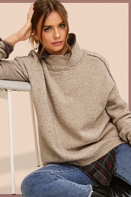 Ella Sweater: Pumpkin or Taupe