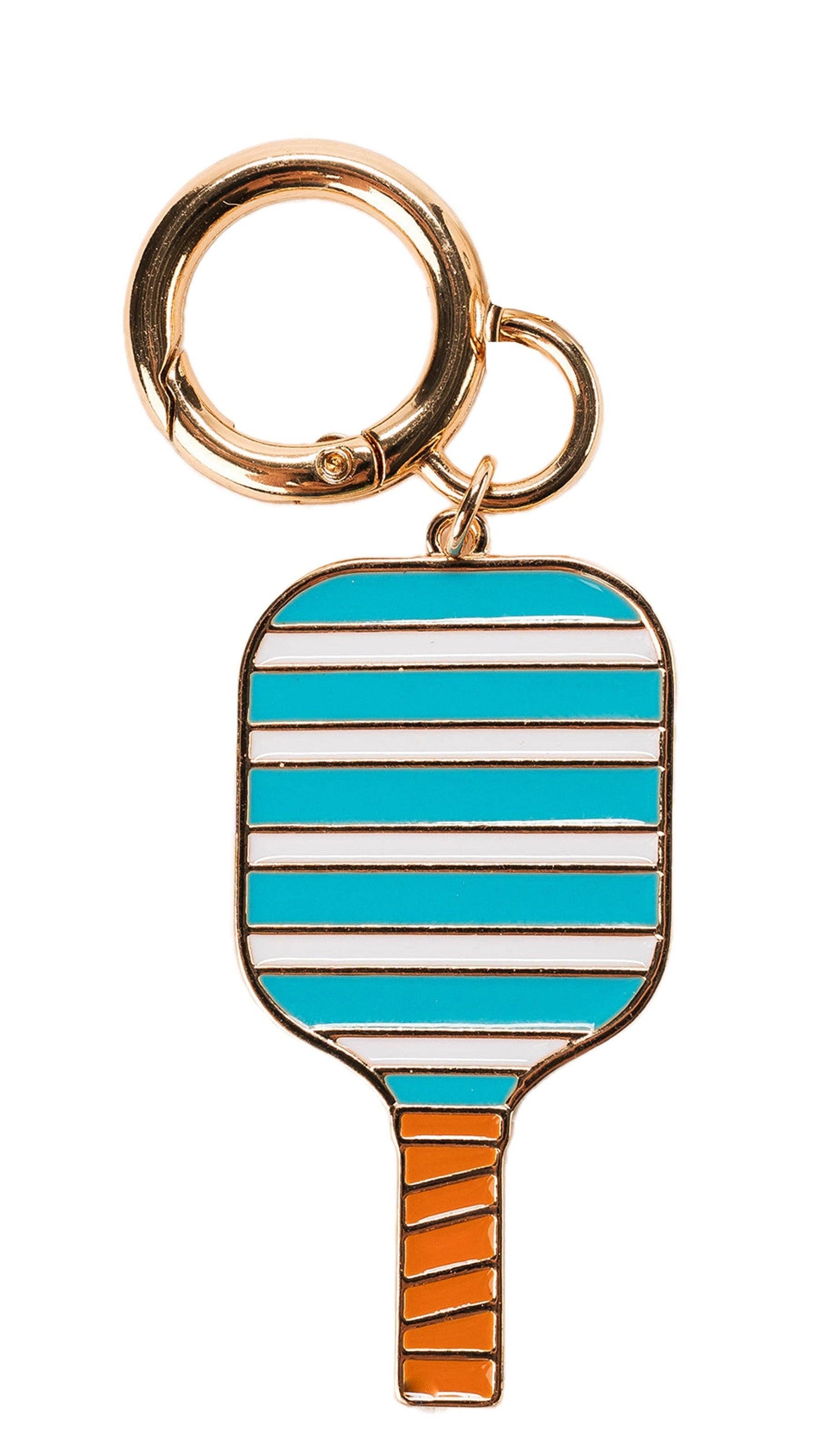 Pickleball Bag Charm: BLUE - Pink Peonies