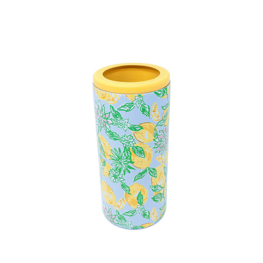 Skinny Can Holder, Make Lemonade - Pink Peonies