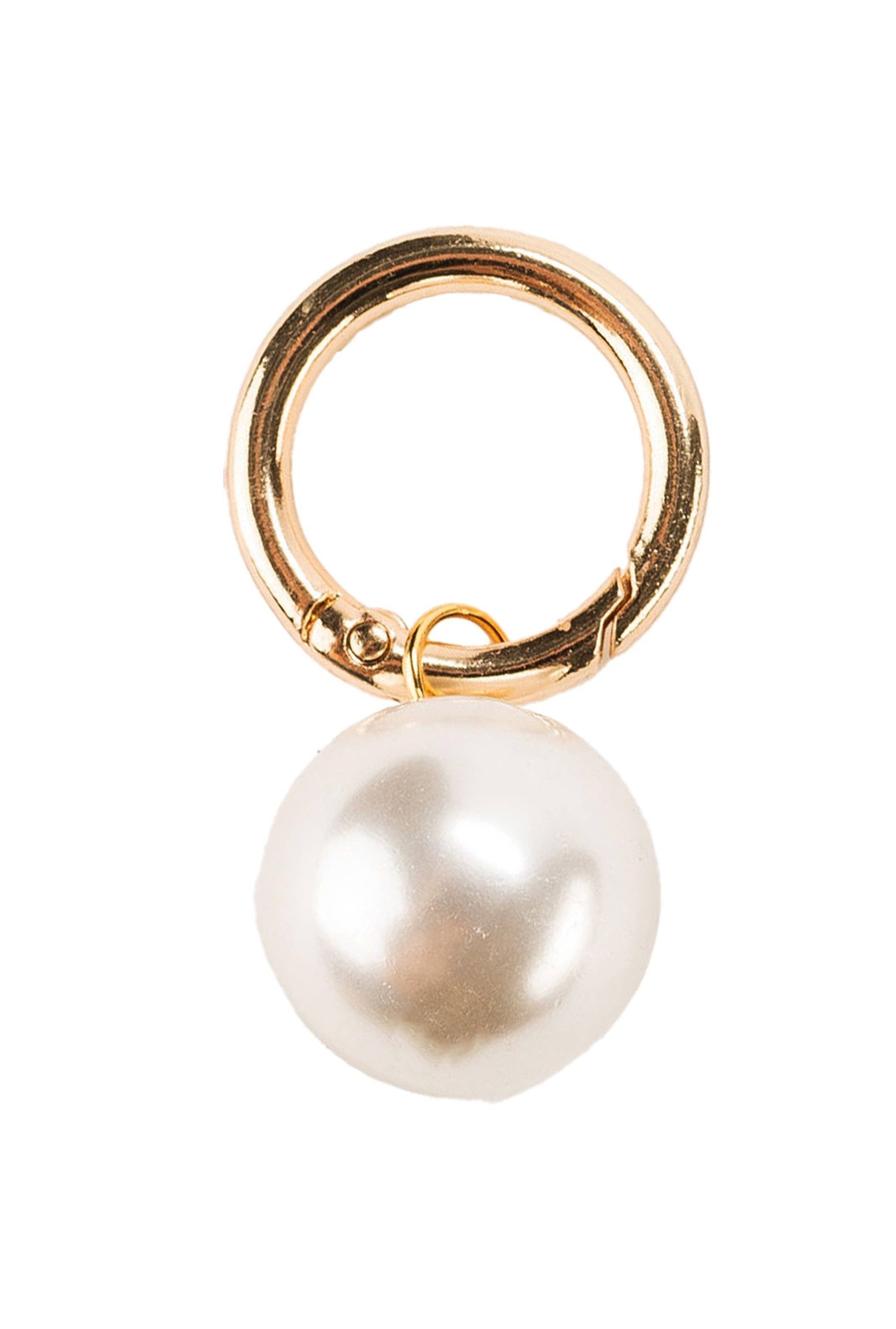 Audrey Pearl Bag Charm: BLUSH - Pink Peonies