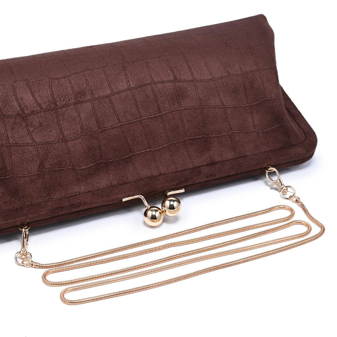 Kristin - SU Clutch: Chocolate - Pink Peonies