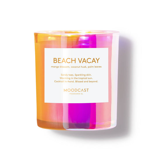 Coconut Wax Candle - Vibes - Beach Vacay - 8 oz Glass Jar - Pink Peonies