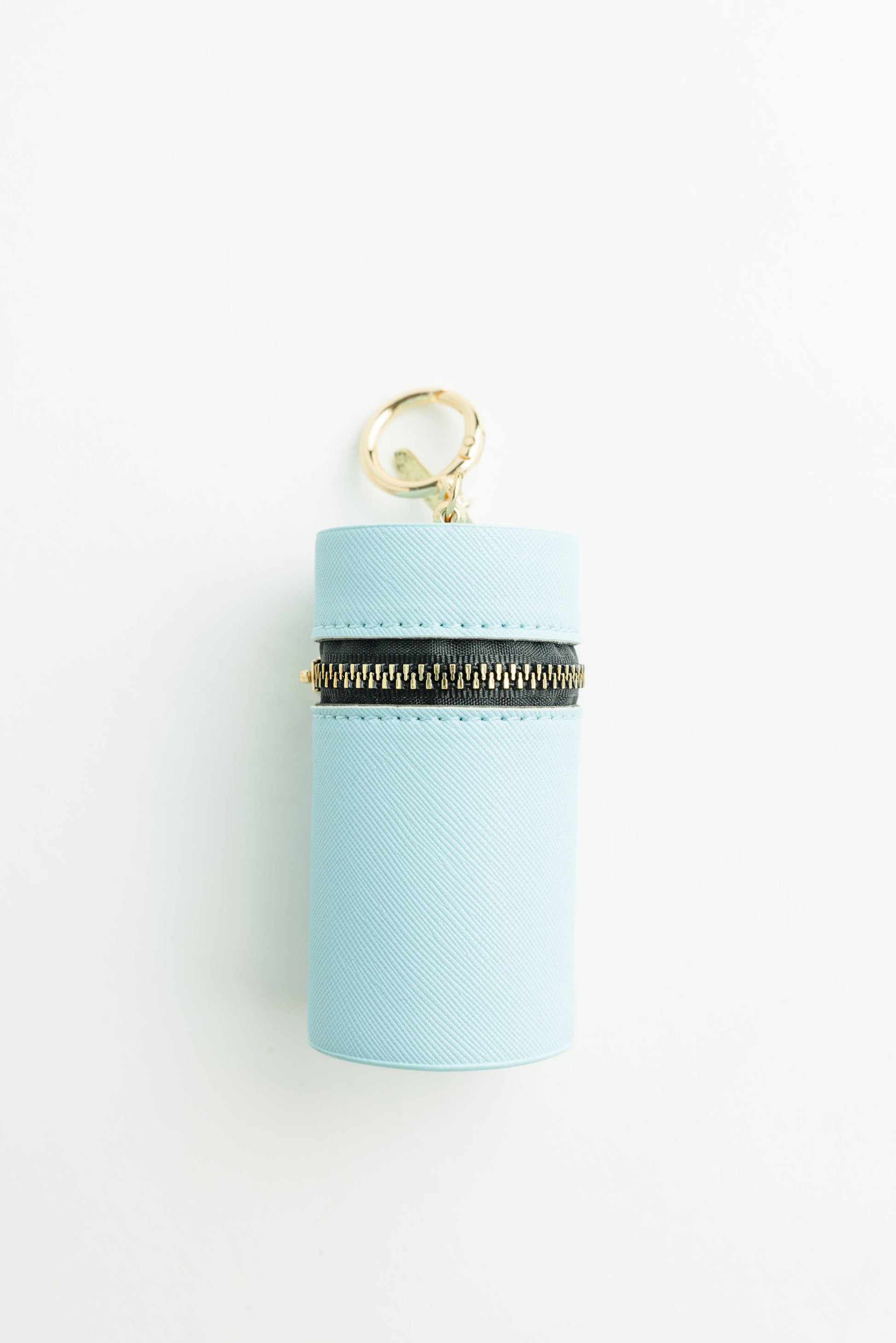 Lipstick Pouch Bag Charm: White - Pink Peonies