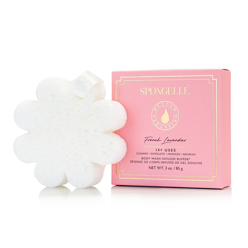 French Lavender Boxed Flower Body Wash Infused Sponge