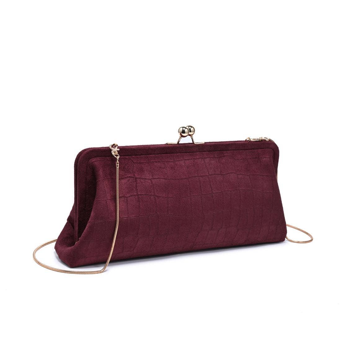 Kristin - SU Clutch: Chocolate - Pink Peonies