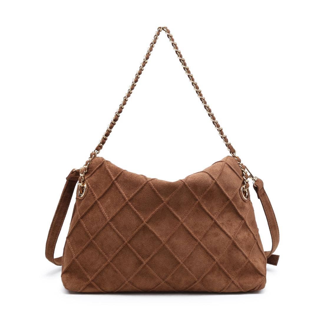 Crew Hobo: Brown - Pink Peonies