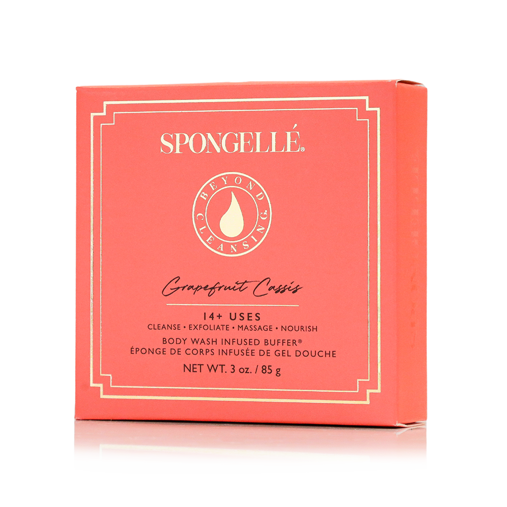 Grapefruit Cassis Boxed Flower Body Wash Infused Sponge