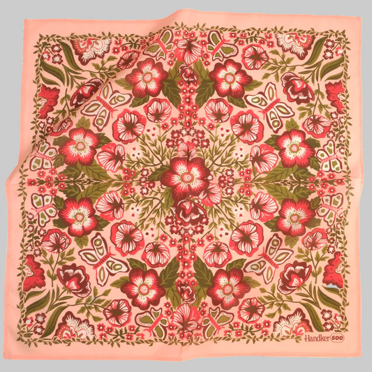 No. 500 Sylvia Bandana - Pink Peonies