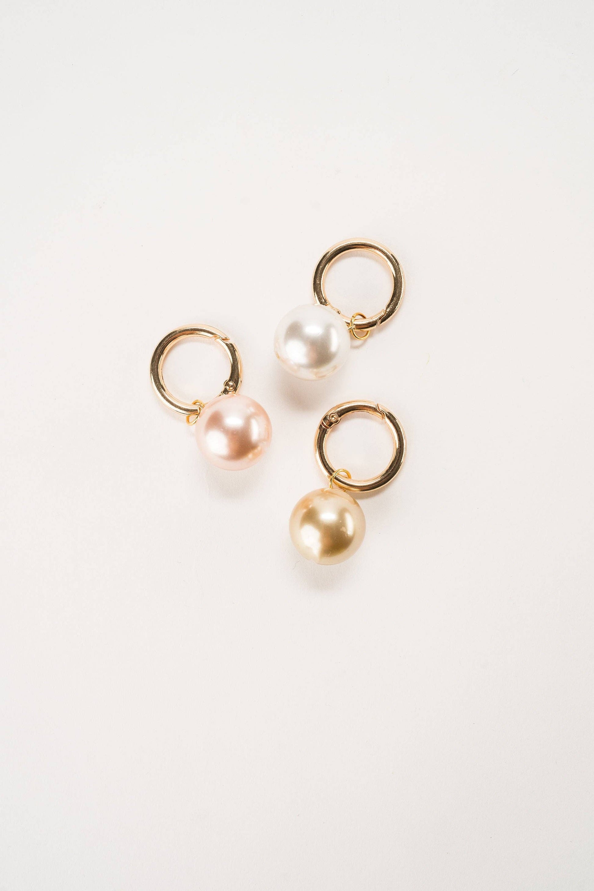 Audrey Pearl Bag Charm: BLUSH - Pink Peonies