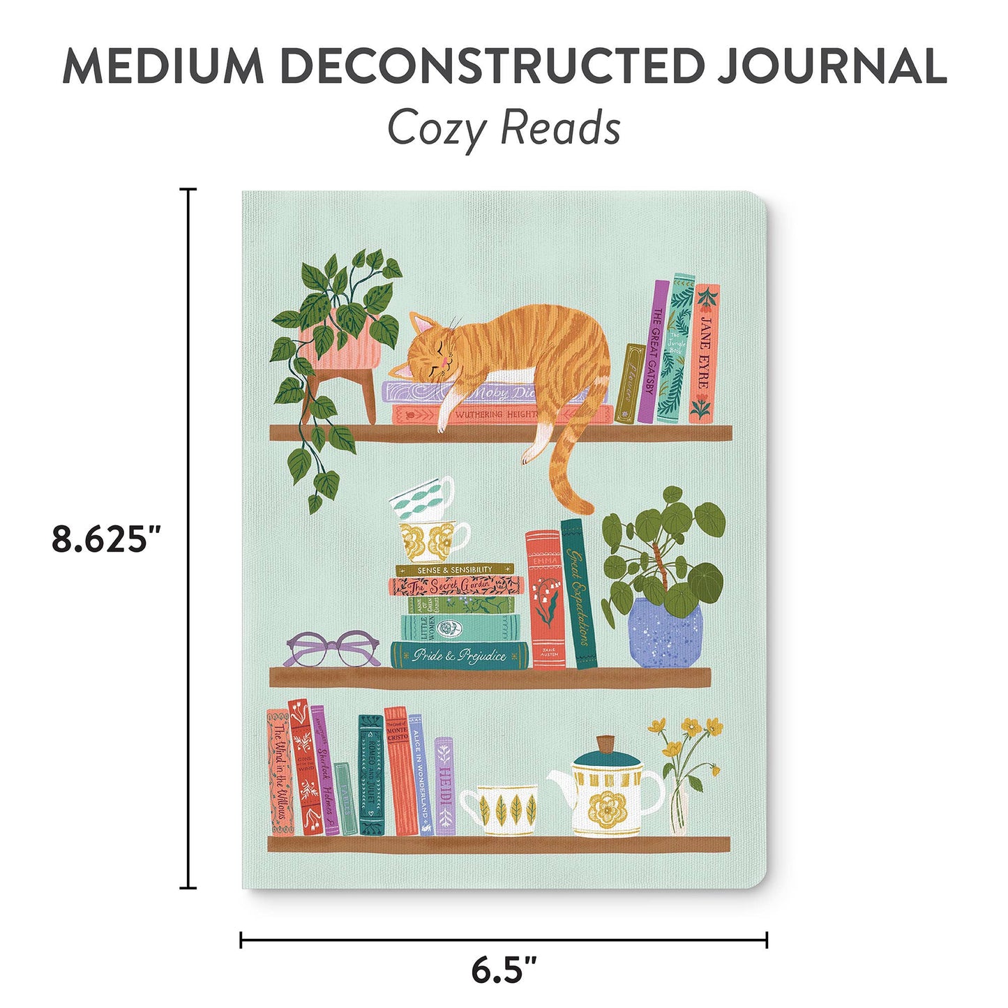 Cozy Reads Medium Deconstructed Journal - Pink Peonies