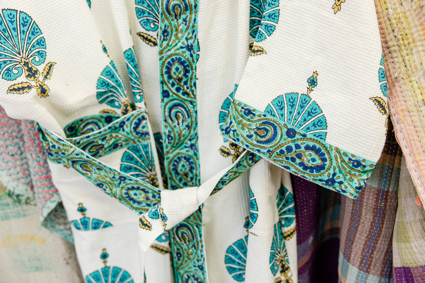 Turquoise Breeze Waffle Robe