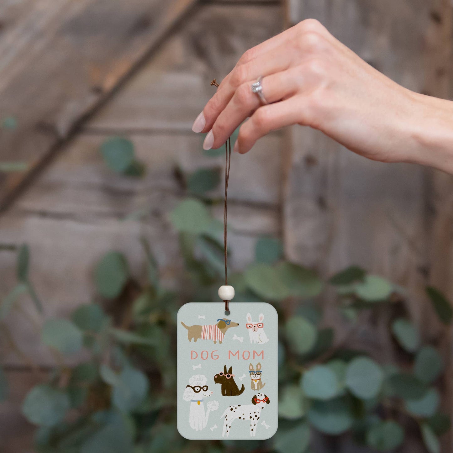 Dog Mom Car Air Freshener - Pink Peonies