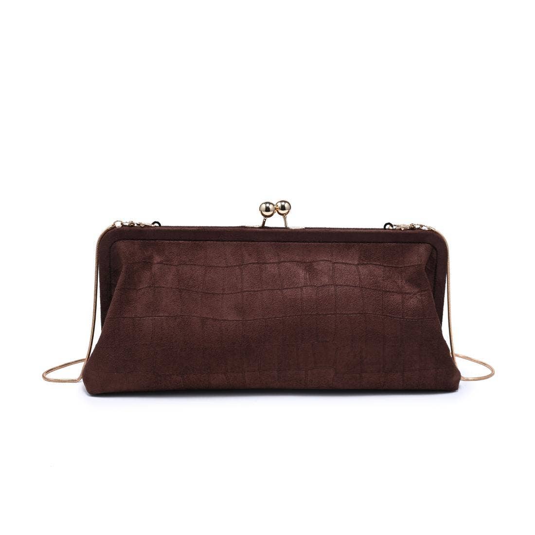 Kristin - SU Clutch: Chocolate - Pink Peonies