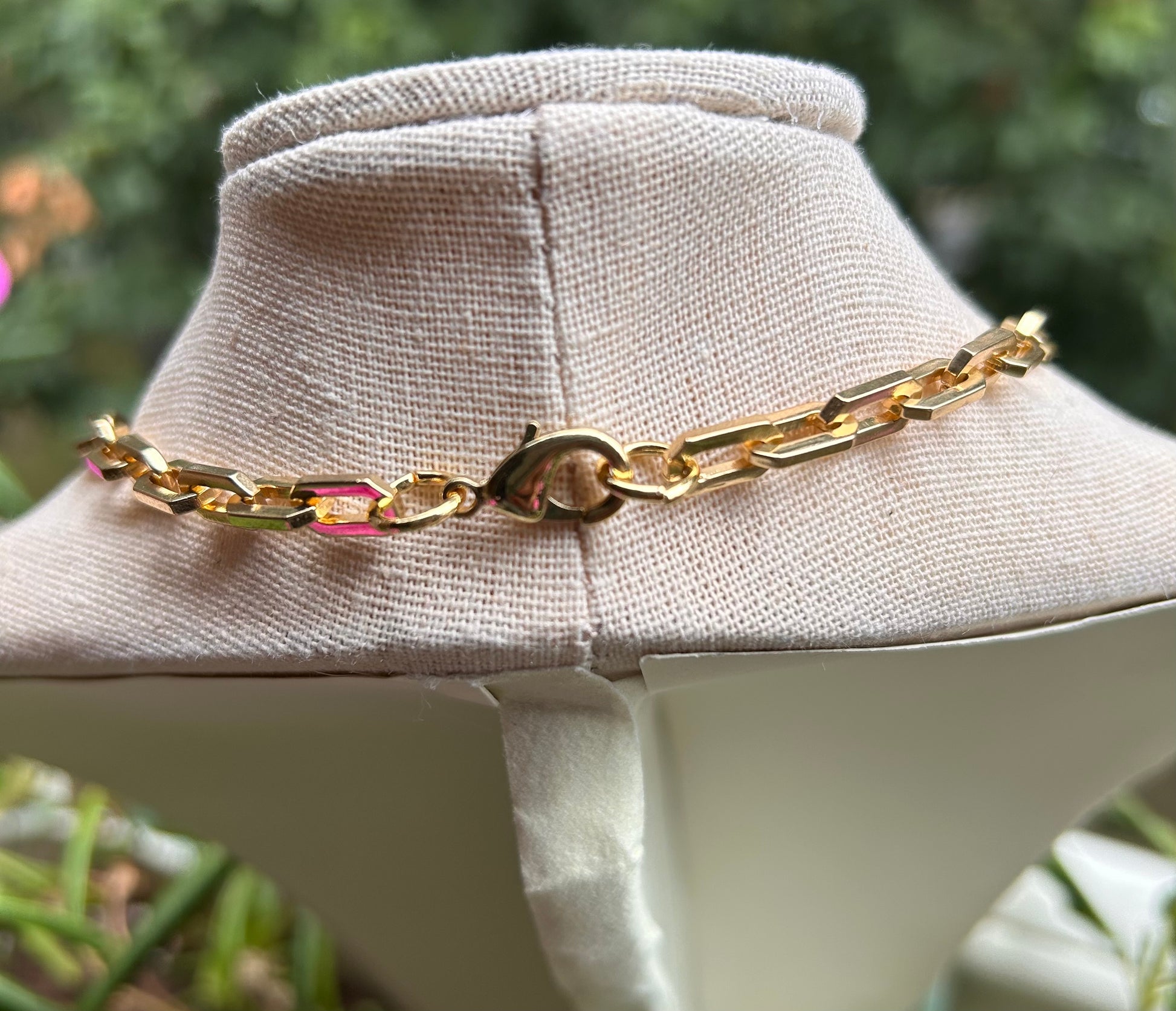 Gold Queen Bee Coin Necklace - Pink Peonies