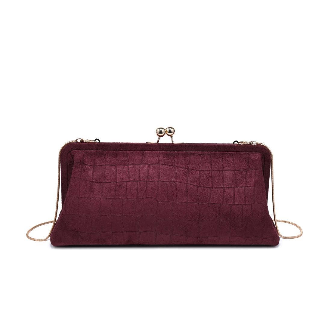 Kristin - SU Clutch: Chocolate - Pink Peonies