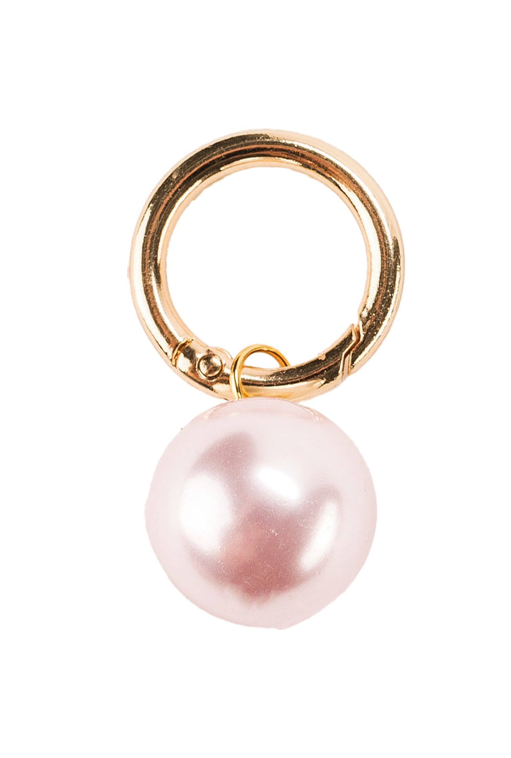 Audrey Pearl Bag Charm: BLUSH - Pink Peonies