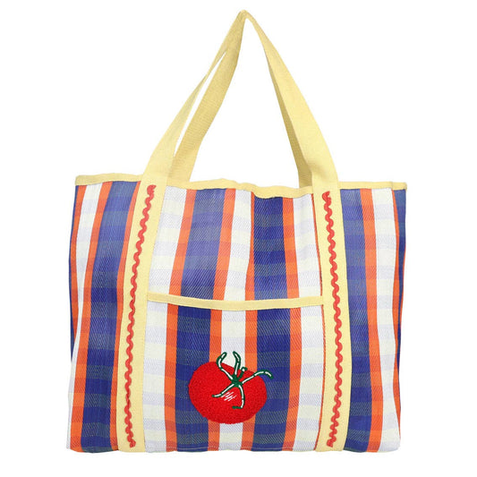 Recycled Plastic Tomato Tote Bag | Spring | Summer | - Pink Peonies