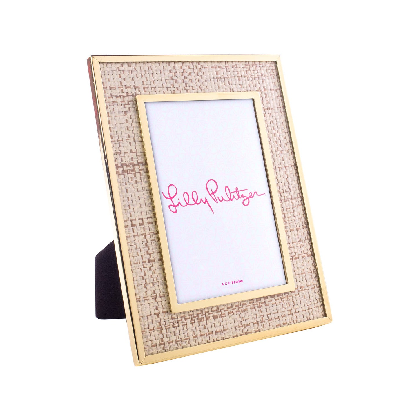 Medium Picture Frame, Raffia Mat - Pink Peonies