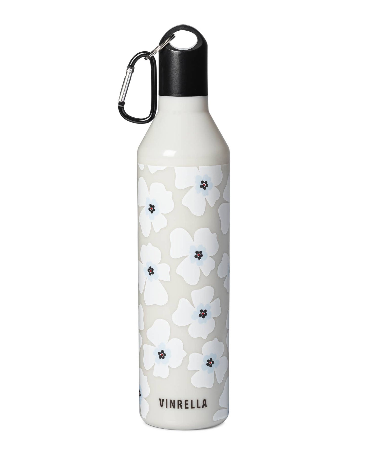Nikki on Gray Water Bottle Umbrella - Pink Peonies