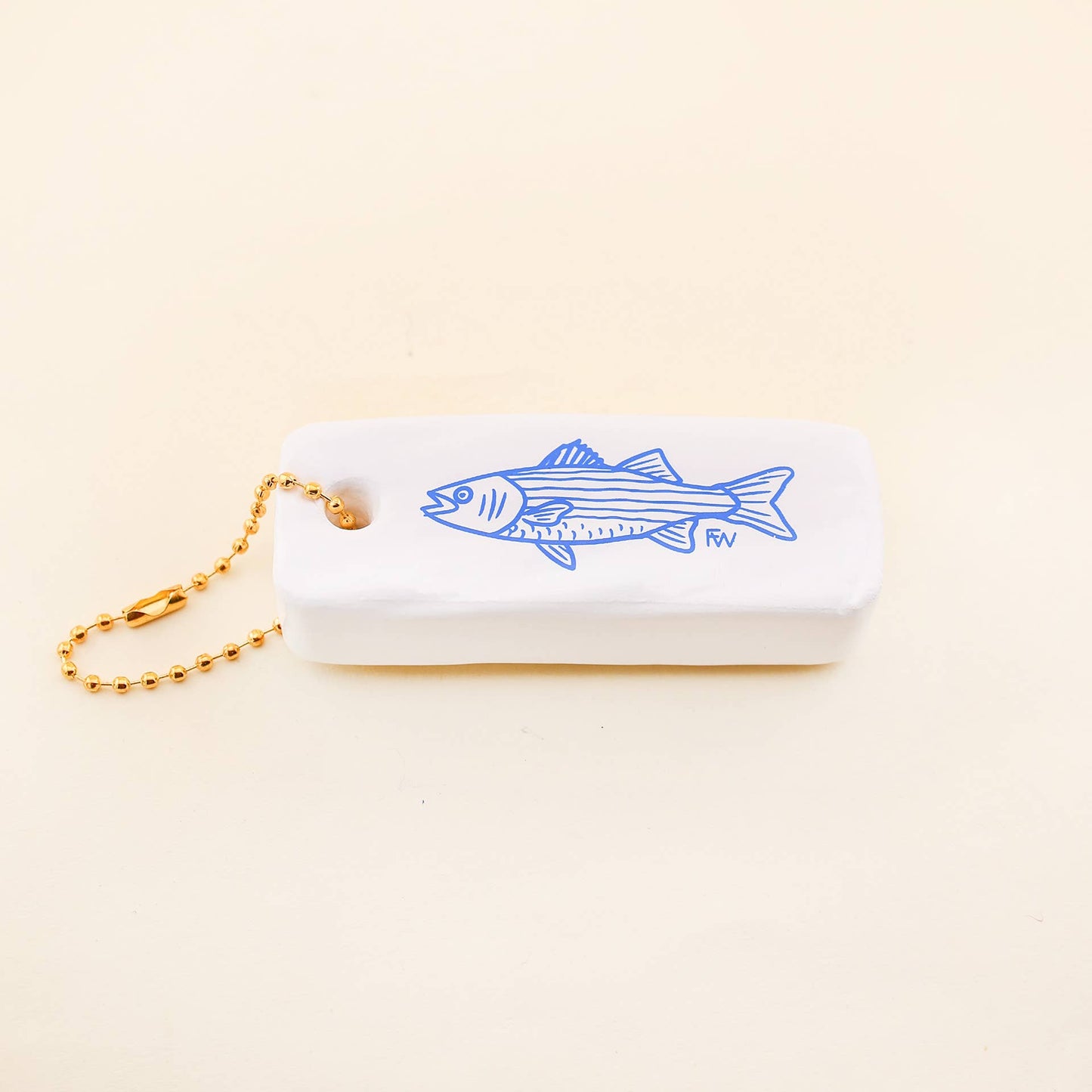 Freshwater Fish Floating Keychain - Pink Peonies