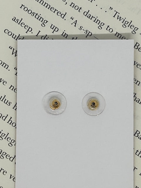 Literary Quotes Gold Mountains Post Earrings - John Muir - Pink Peonies