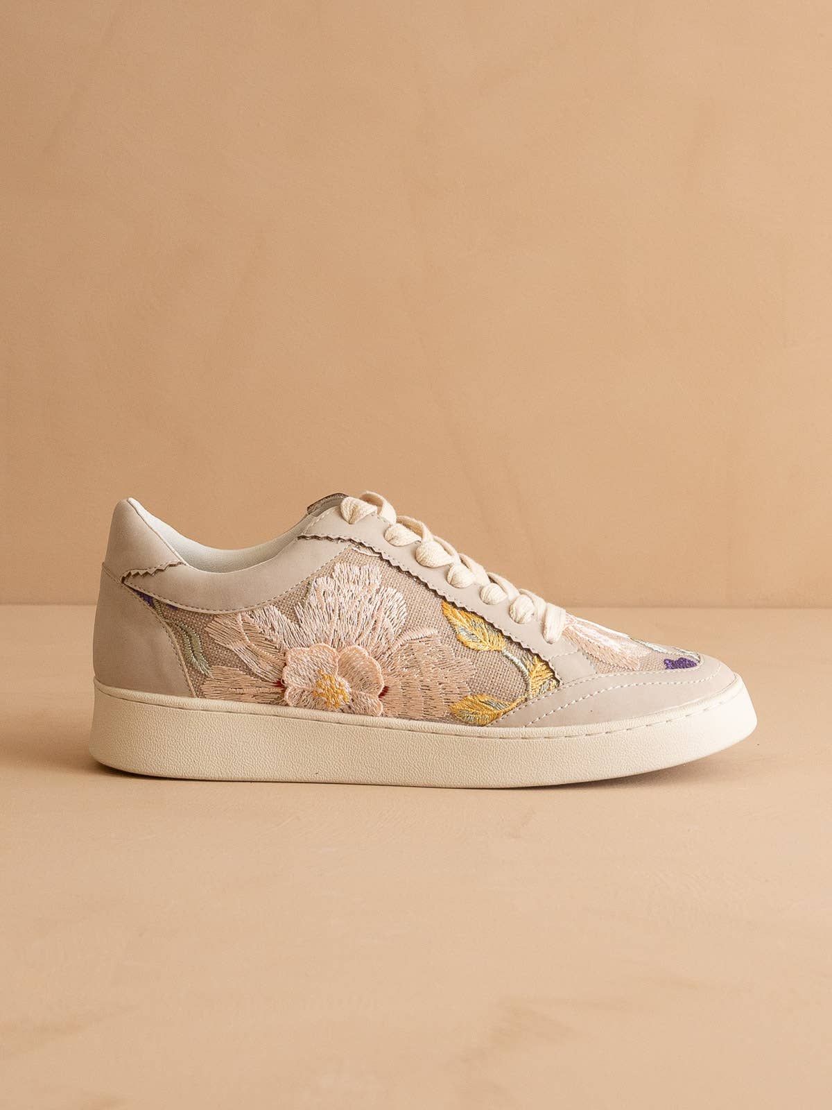 DreamCloud Floral Applique Sneaker - Pink Peonies