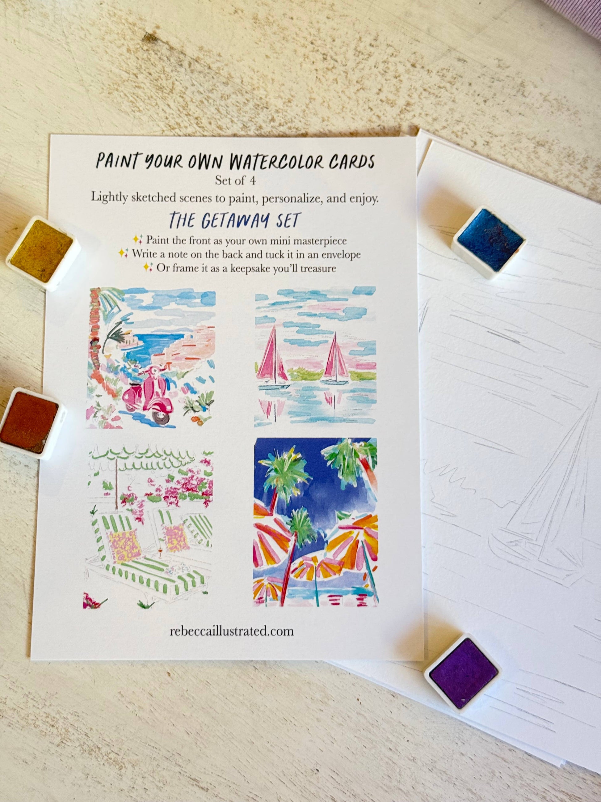 Paint your Own:The Getaway Series - Pink Peonies