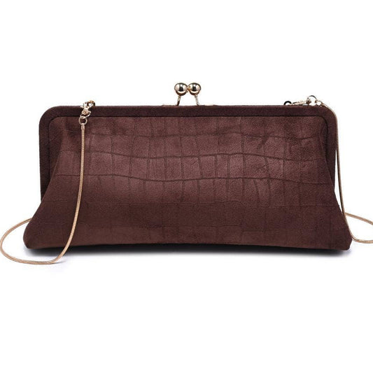 Kristin - SU Clutch: Chocolate - Pink Peonies