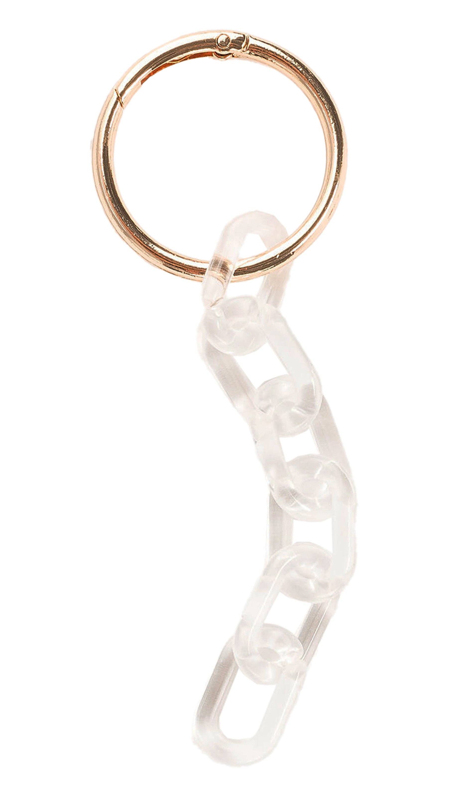 Bag Charm Base Chain: GOLD #1 - Pink Peonies