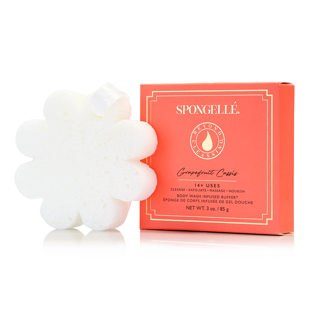 Grapefruit Cassis Boxed Flower Body Wash Infused Sponge