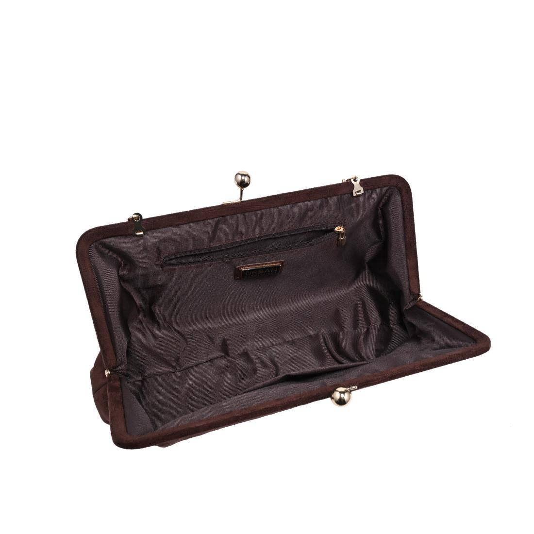 Kristin - SU Clutch: Chocolate - Pink Peonies