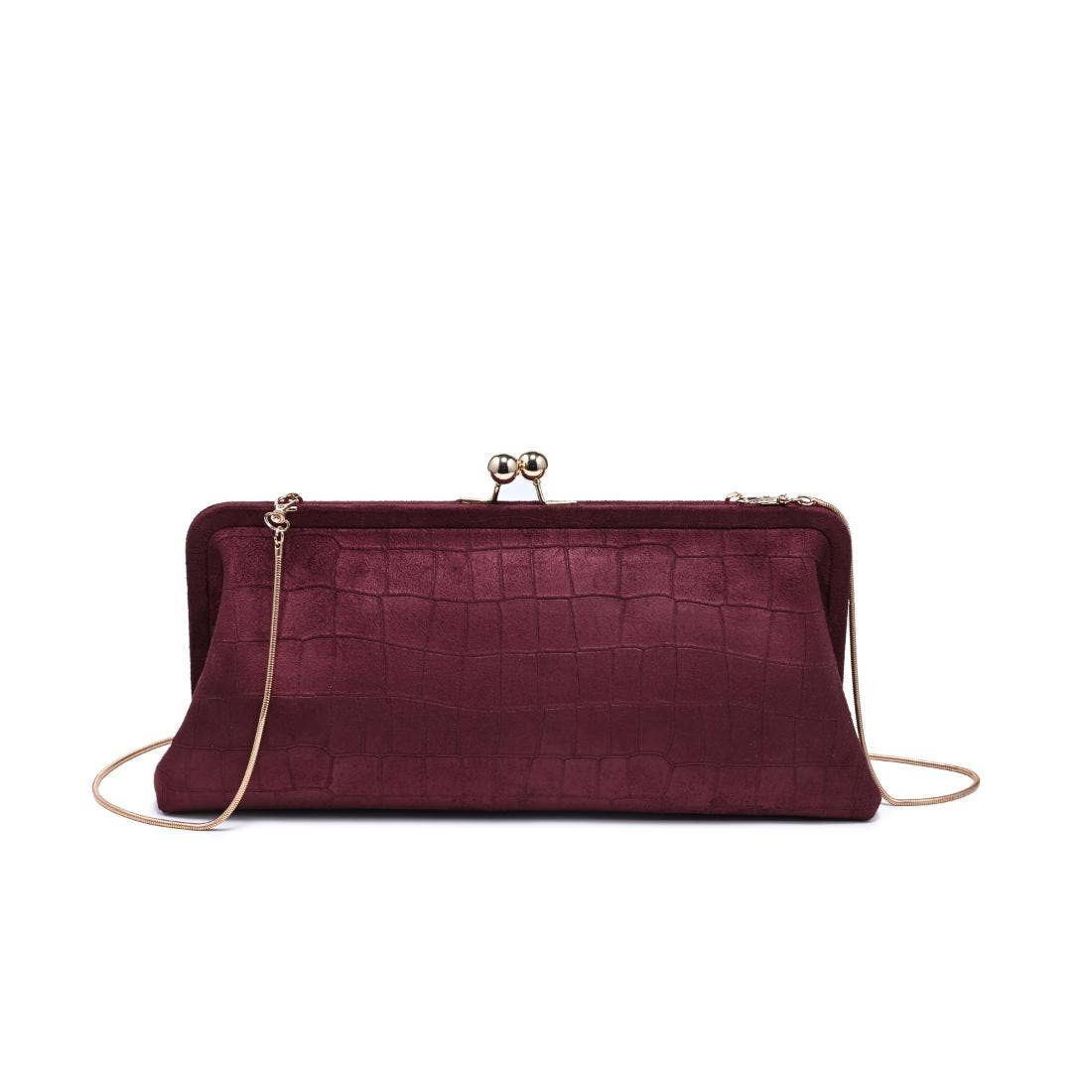 Kristin - SU Clutch: Chocolate - Pink Peonies