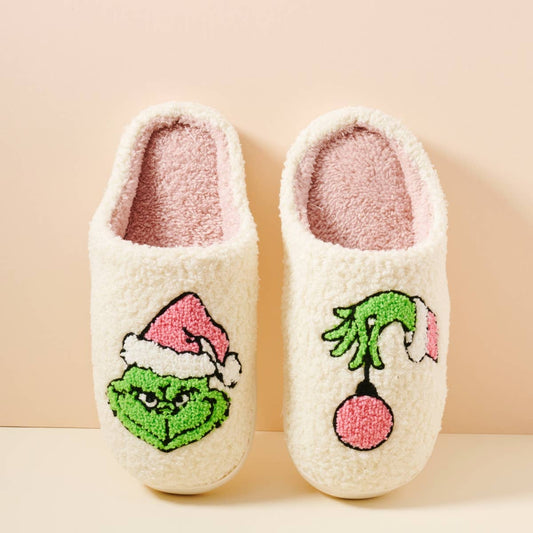 Holiday Monster Christmas Slippers