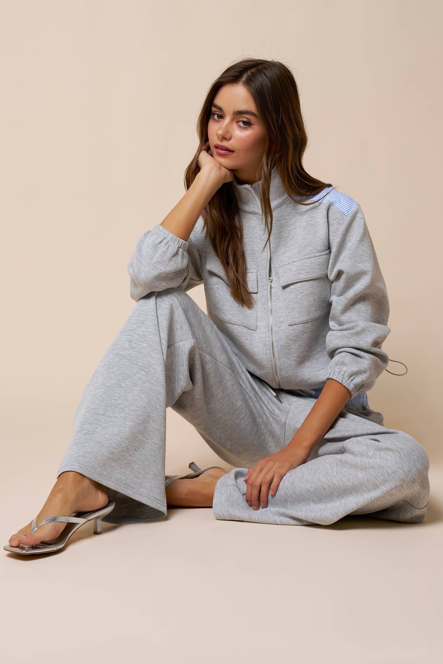 Color Block Straight Leg Sweatpants