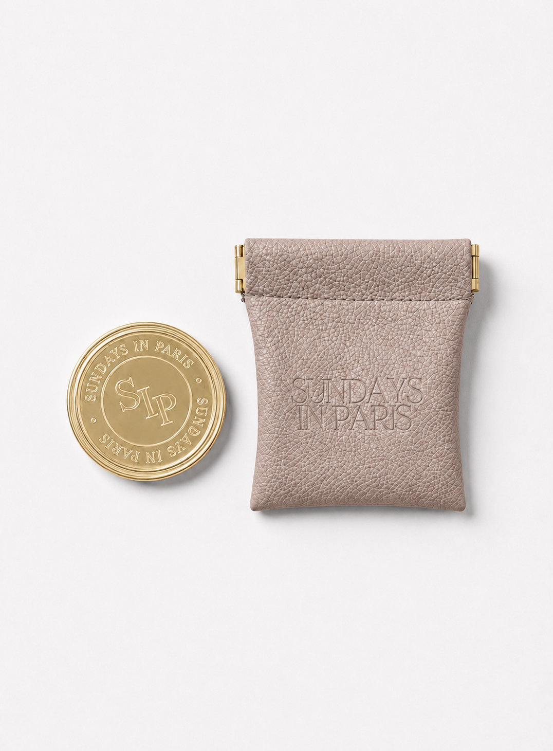 Signature gold purse hook