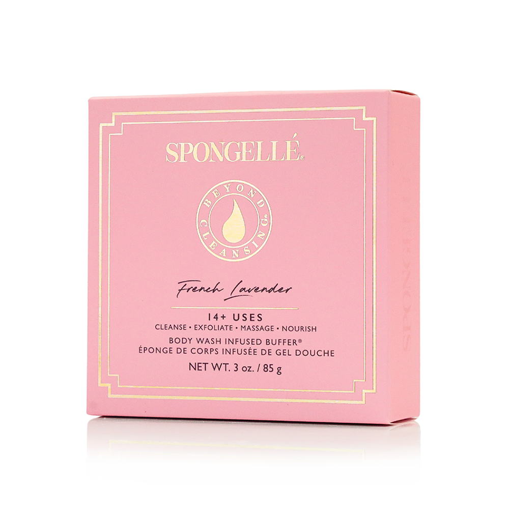 French Lavender Boxed Flower Body Wash Infused Sponge